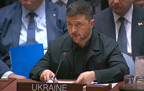 РФ затягує війну в Україні, користуючись правом вето в Радбезі ООН і купуючи вплив, – Зеленський